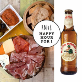 Happy Hour for 1: Charcuterie + Birra Moretti